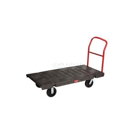 Rubbermaid Commercial Rubbermaid FG446600BLA Plastic Deck Platform Truck 60 x 30 2000 Lb Capacity FG446600BLA